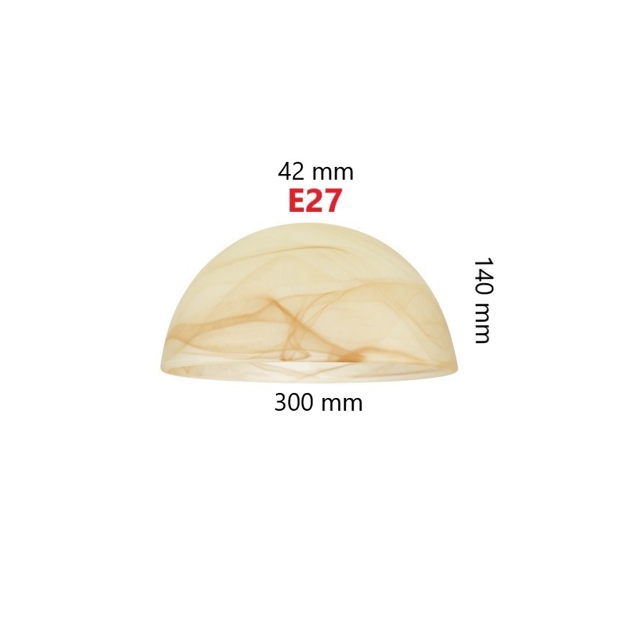 Náhradné sklo na luster E27 pr. 300x140 mm