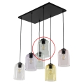 Náhradné sklo pre luster E27, priemer 14 cm, dymovo zelené