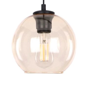 Náhradné sklo pre luster POBO E27, priemer 14 cm, dymová béžová