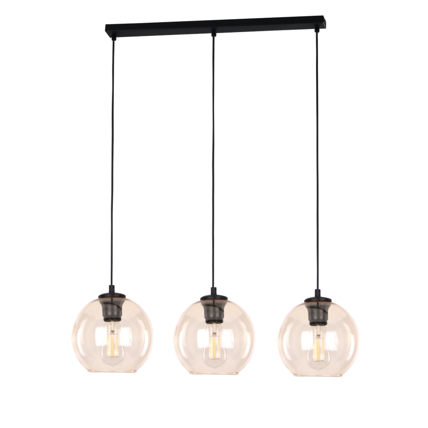 Náhradné sklo pre luster POBO E27, priemer 14 cm, dymová béžová