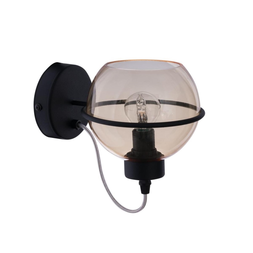 Náhradné sklo pre luster POBO E27, priemer 14 cm, dymová béžová