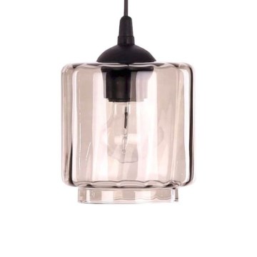 Náhradné sklo pre luster POBO E27, priemer 15 cm, dymovo-béžové