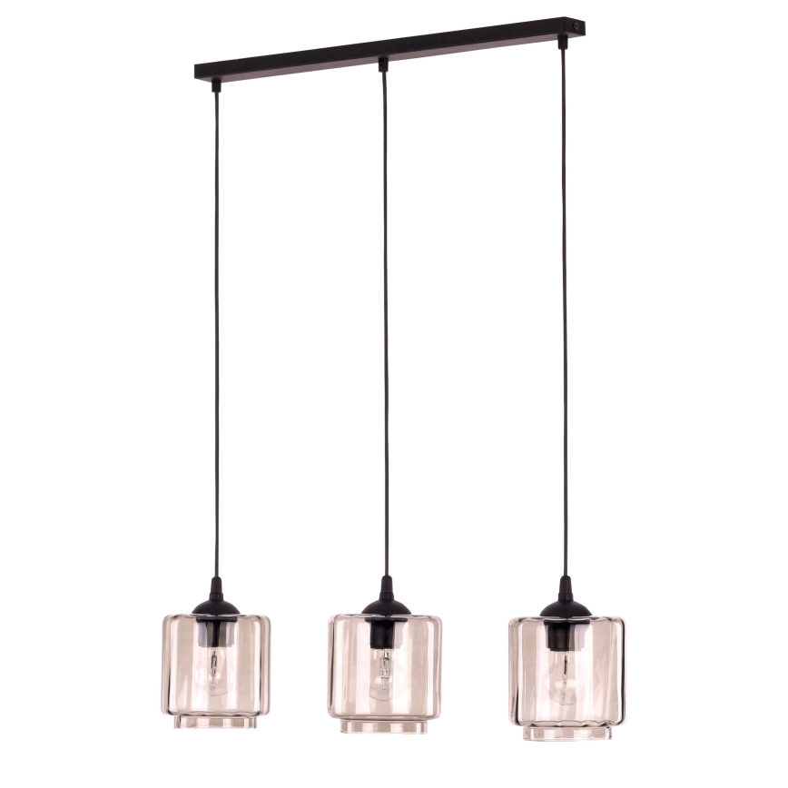 Náhradné sklo pre luster POBO E27, priemer 15 cm, dymovo-béžové