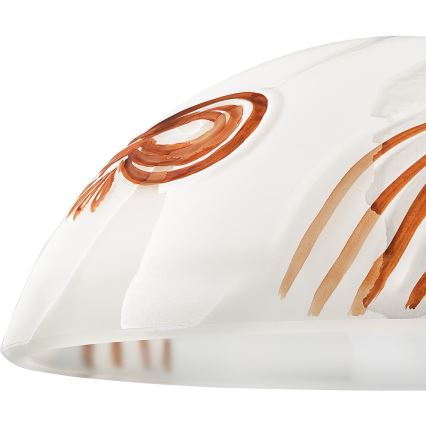 Náhradné sklo k lustru SFERA E27 120x300 mm biela/oranžová