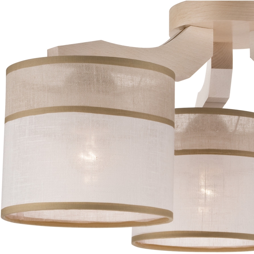 Náhradné tienidlo k lustru, stolnej lampe a nástennému svietidlu ANDREA E27 pr. 16 cm béžová/šedá