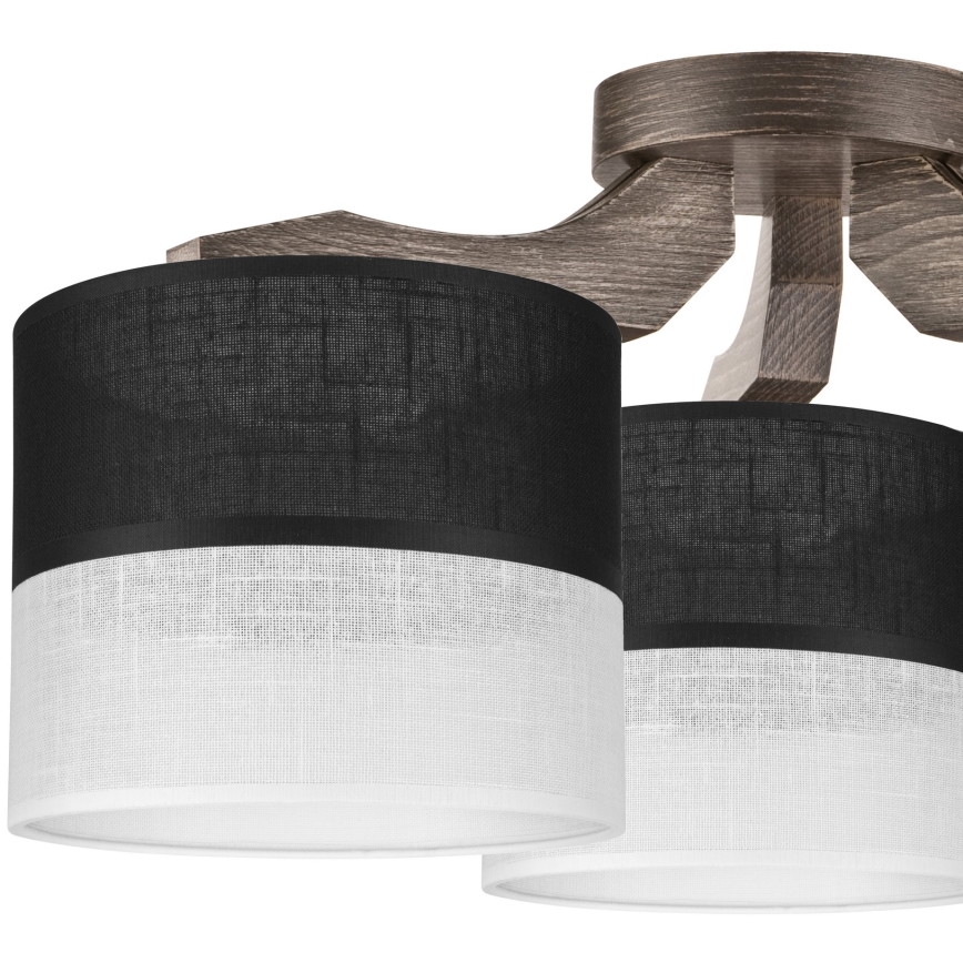Náhradné tienidlo k lustru, nástennému svietidlu a stolnej lampe ANDREA E27 pr. 16 cm čierna/biela