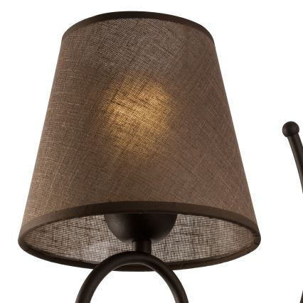 Náhradné tienidlo k nástennému svietidlu LORENZO E27 pr. 16 cm hnedá