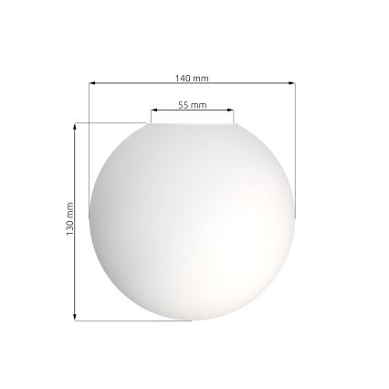 Náhradné tienidlo pre luster SOMA E14, priemer 14 cm, biele