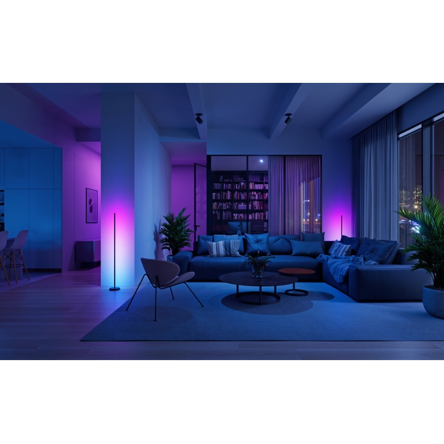 Nanoleaf - LED RGBW Stmievateľná stojaca lampa LED/22W/230V 2200-6500K Wi-Fi čierna