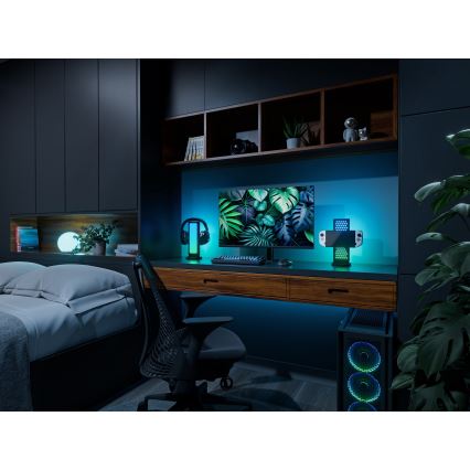 Nanoleaf - LED RGBIC Stmievateľná nabíjacia stolná stanice 5V 2700-6500K čierna