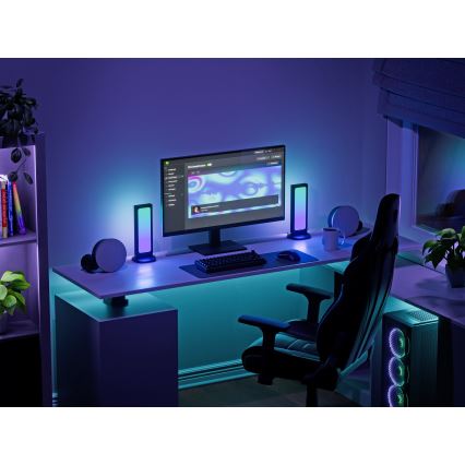 Nanoleaf - LED RGBIC Stmievateľná nabíjacia stolná stanice 5V 2700-6500K čierna