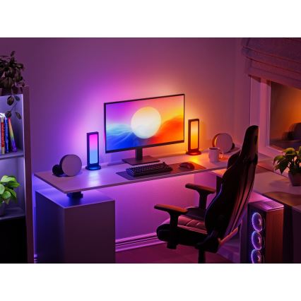 Nanoleaf - LED RGBIC Stmievateľná nabíjacia stolná stanice 5V 2700-6500K čierna