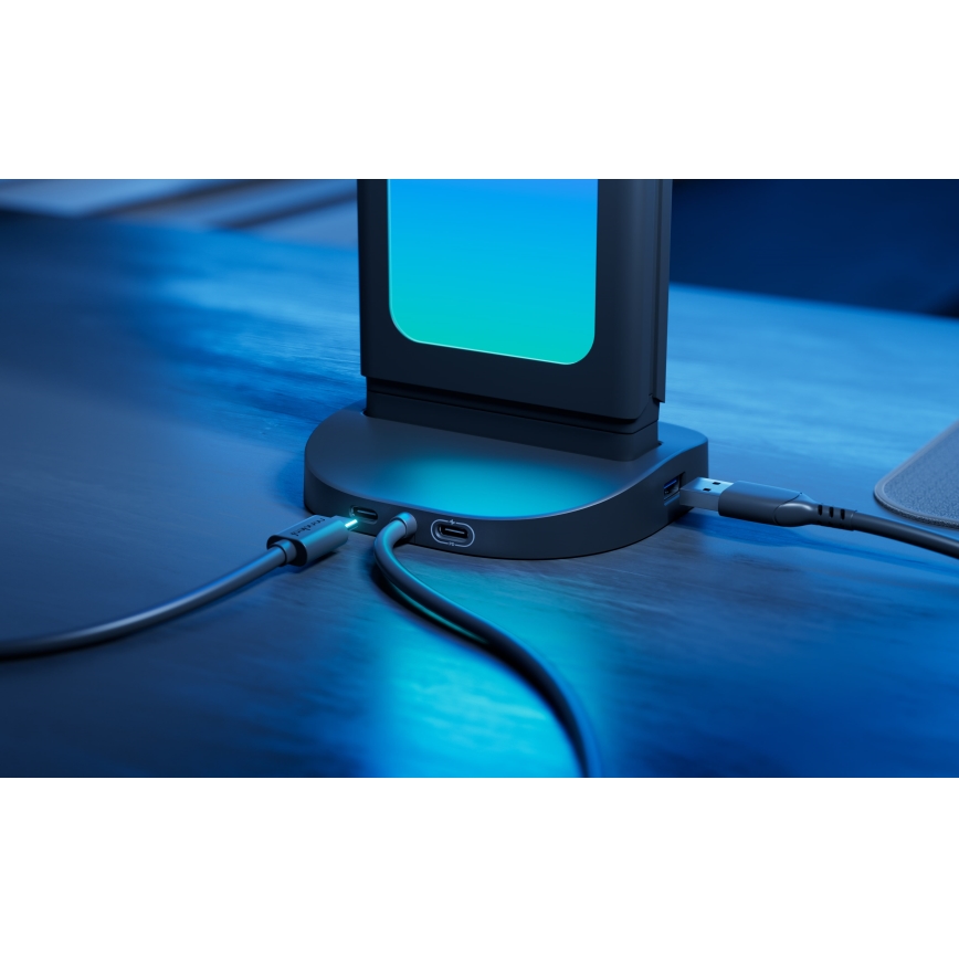 Nanoleaf - LED RGBIC Stmievateľná nabíjacia stolná stanice 5V 2700-6500K čierna