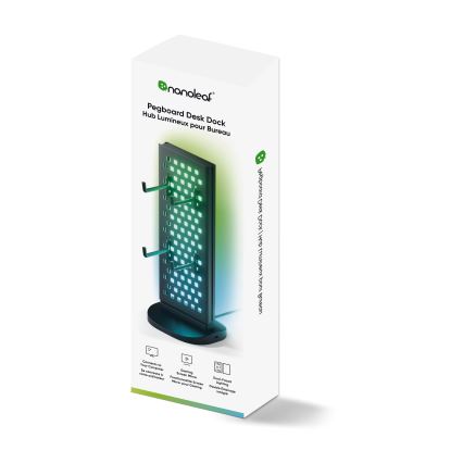 Nanoleaf - LED RGBIC Stmievateľná nabíjacia stolná stanice 5V 2700-6500K čierna