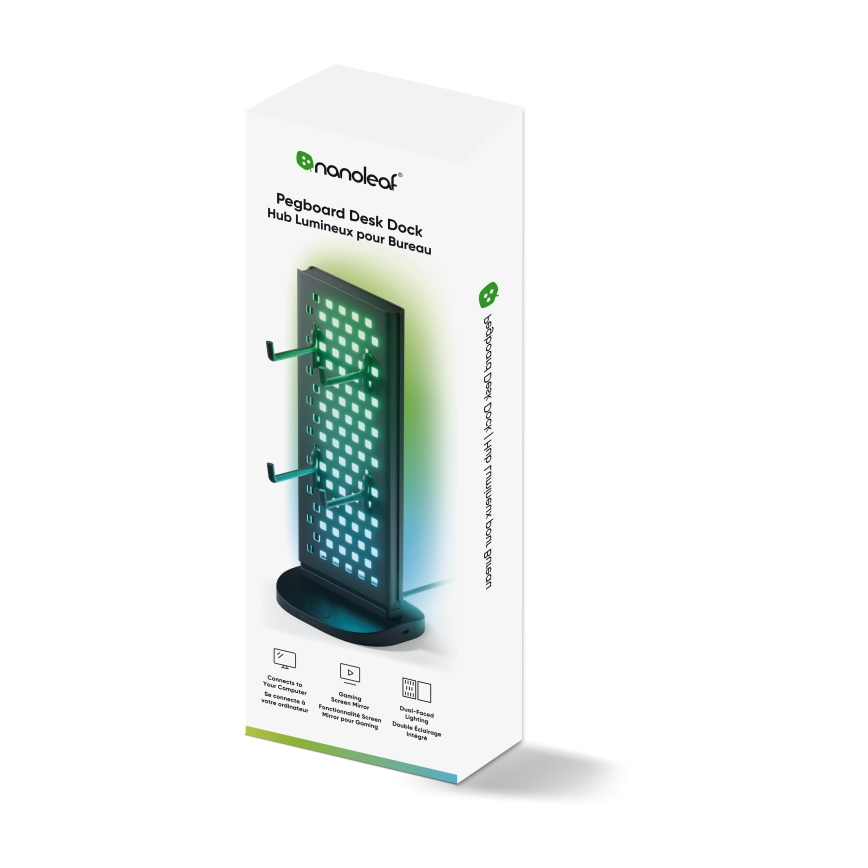 Nanoleaf - LED RGBIC Stmievateľná nabíjacia stolná stanice 5V 2700-6500K čierna