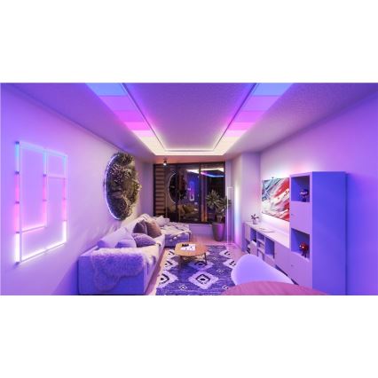 Nanoleaf - SADA 3x LED RGBW Stmievateľné stropné svietidlo SKYLIGHT 1xLED/18W/230V + 2xLED/16W/230V 2700-6500K Wi-Fi