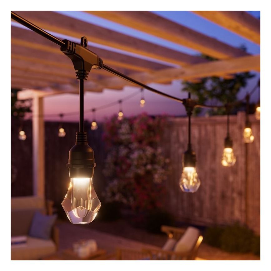 Nanoleaf - Rozširujúca sada LED RGBWIC Stmievateľná vonkajšia reťaz GIRLANDA 20xLED 15m 2700-6500K Wi-Fi IP65