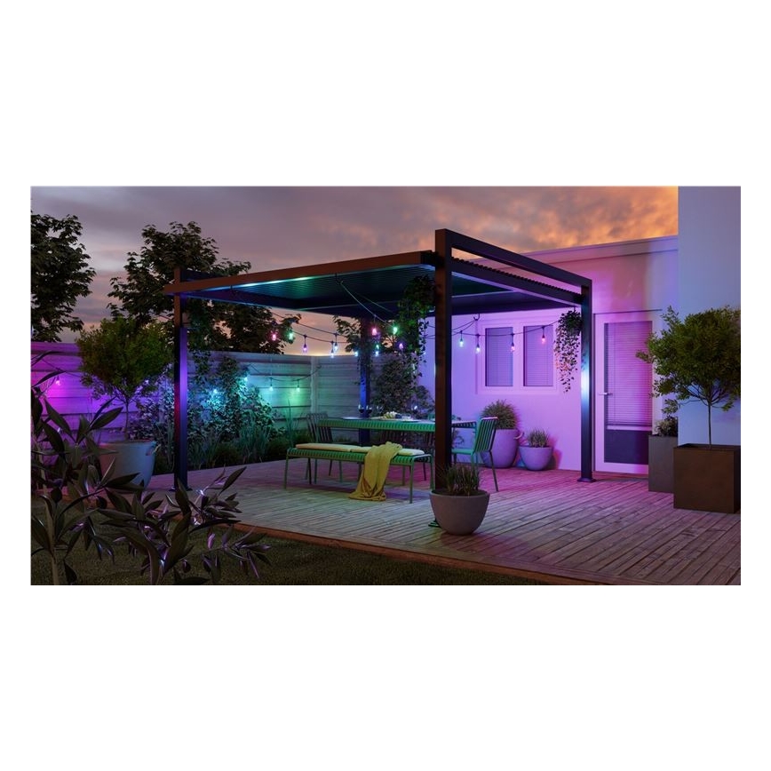 Nanoleaf - Rozširujúca sada LED RGBWIC Stmievateľná vonkajšia reťaz GIRLANDA 20xLED 15m 2700-6500K Wi-Fi IP65