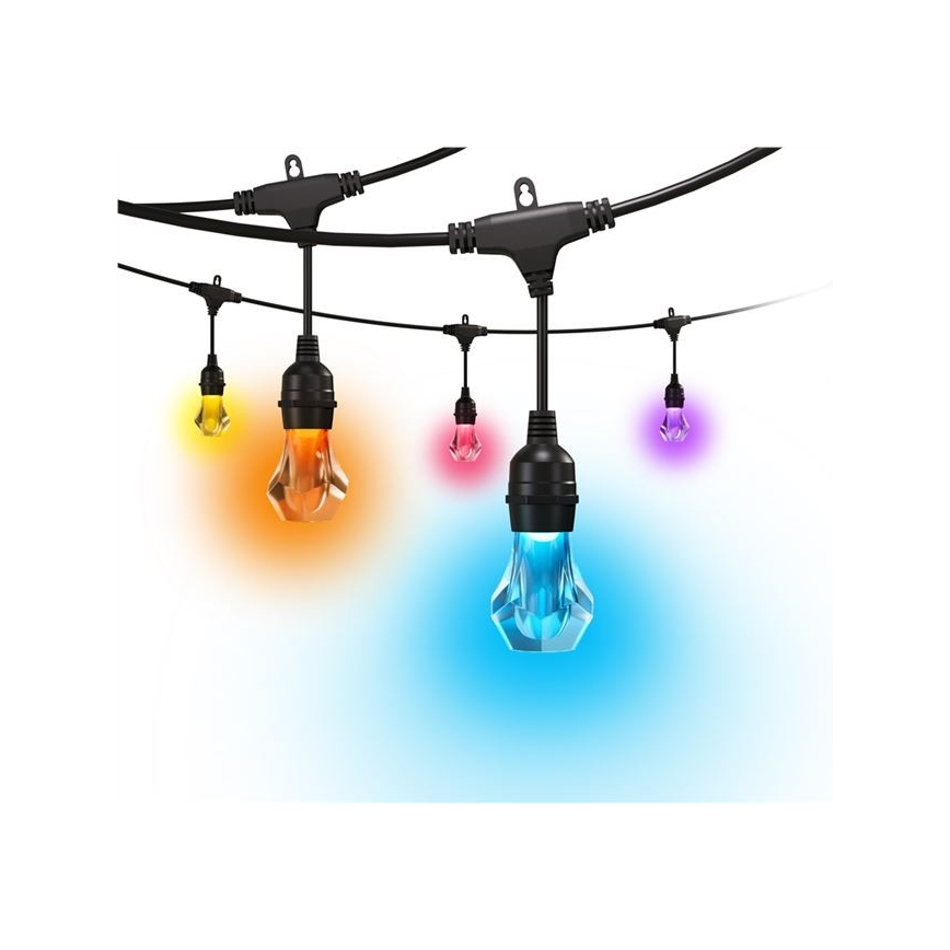 Nanoleaf - Rozširujúca sada LED RGBWIC Stmievateľná vonkajšia reťaz GIRLANDA 20xLED 15m 2700-6500K Wi-Fi IP65