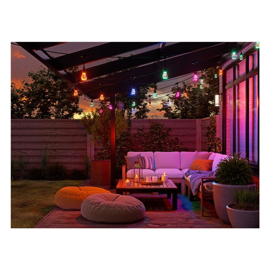 Nanoleaf - Rozširovacia sada LED RGBWIC Stmievateľná vonkajšia reťaz GIRLANDA 20xLED 15m 2700-6500K Wi-Fi IP65