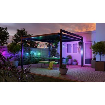 Nanoleaf - Rozširovacia sada LED RGBWIC Stmievateľná vonkajšia reťaz GIRLANDA 20xLED 15m 2700-6500K Wi-Fi IP65