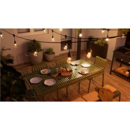 Nanoleaf - Rozširovacia sada LED RGBWIC Stmievateľná vonkajšia reťaz GIRLANDA 20xLED 15m 2700-6500K Wi-Fi IP65