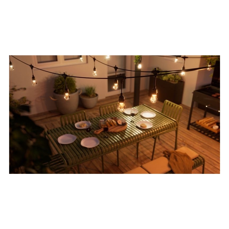 Nanoleaf - Rozširovacia sada LED RGBWIC Stmievateľná vonkajšia reťaz GIRLANDA 20xLED 15m 2700-6500K Wi-Fi IP65