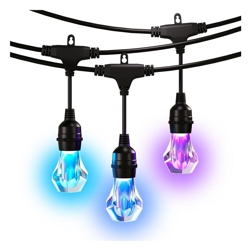 Nanoleaf - Rozširovacia sada LED RGBWIC Stmievateľná vonkajšia reťaz GIRLANDA 20xLED 15m 2700-6500K Wi-Fi IP65