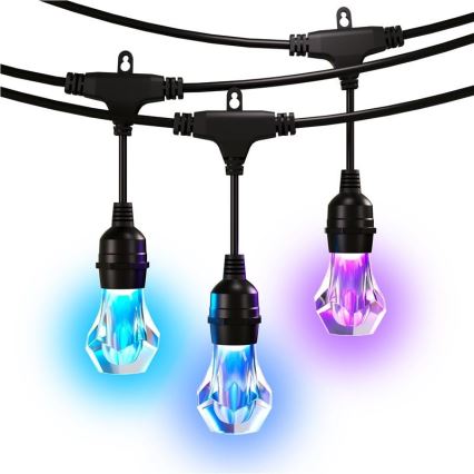 Nanoleaf - LED RGBWIC stmievateľná vonkajšia reťaz GIRLANDA 20xLED 15m 2700-6500K Wi-Fi IP65