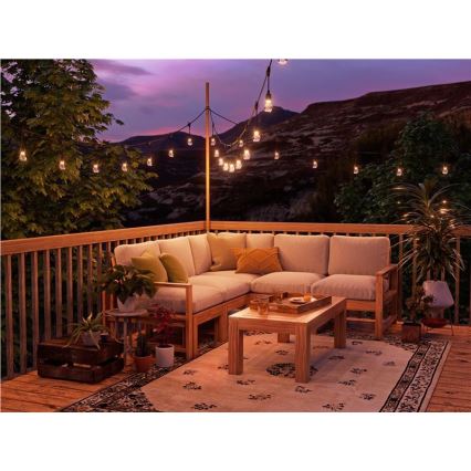 Nanoleaf - LED RGBWIC Stlmiteľný vonkajší reťaz GIRLANDA 20xLED 15m 2700-6500K Wi-Fi IP65