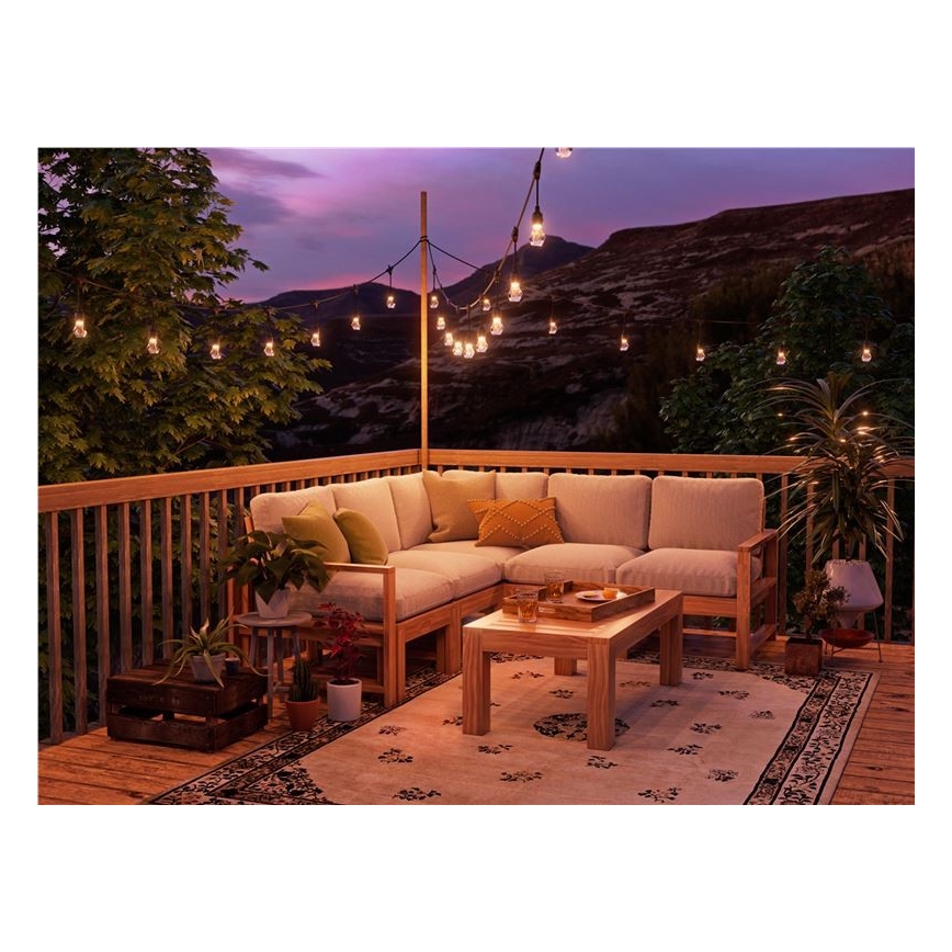 Nanoleaf - LED RGBWIC Stlmiteľný vonkajší reťaz GIRLANDA 20xLED 15m 2700-6500K Wi-Fi IP65