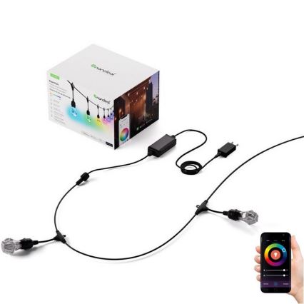 Nanoleaf - LED RGBWIC Stlmiteľný vonkajší reťaz GIRLANDA 20xLED 15m 2700-6500K Wi-Fi IP65