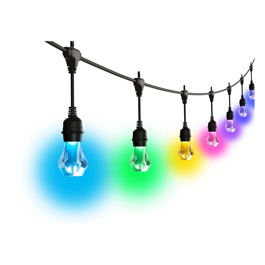Nanoleaf - LED RGBWIC Stlmiteľný vonkajší reťaz GIRLANDA 20xLED 15m 2700-6500K Wi-Fi IP65