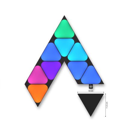 Nanoleaf - Rozširovacia SADA 10x LED RGBW Stmievateľný panel MINI TRIANGLES LED/0,54W/230V 1200-6500K Wi-Fi