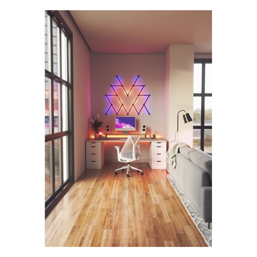 Nanoleaf - Sada krytov na lištu LINES 9 ks čierna matná