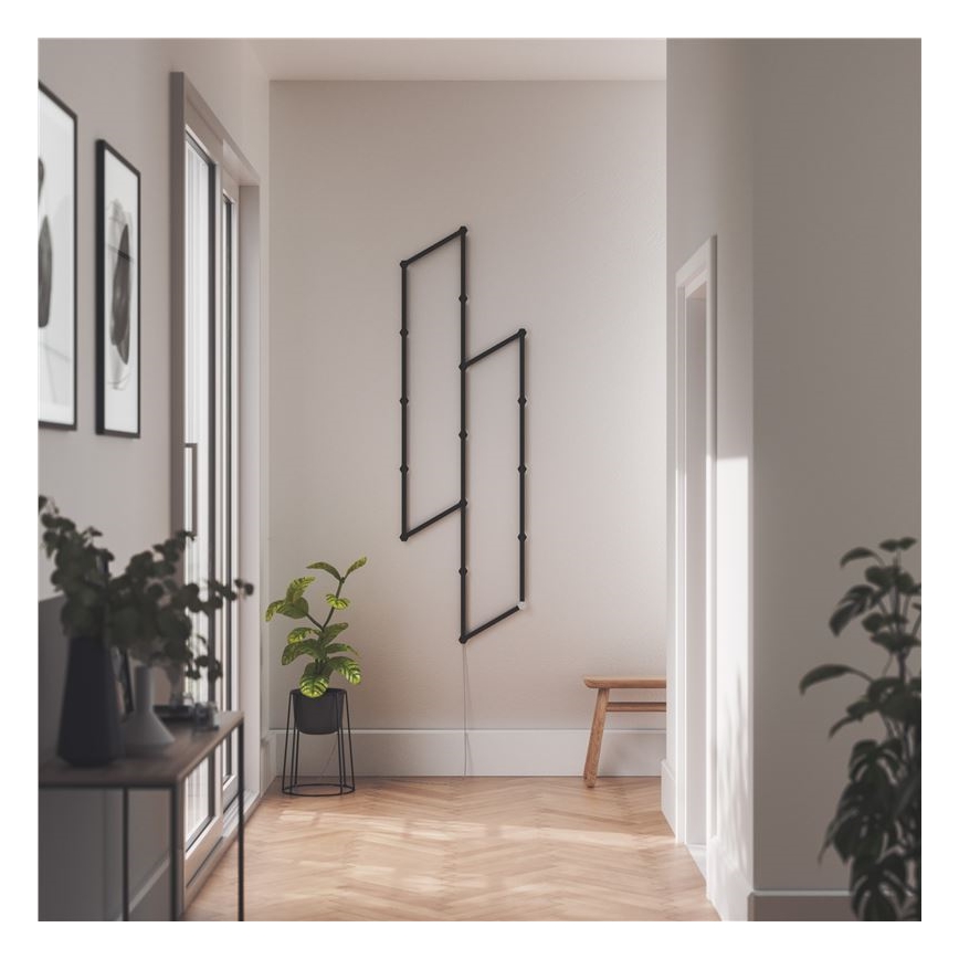 Nanoleaf - Sada krytov na lištu LINES 9 ks čierna matná