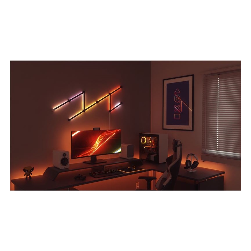 Nanoleaf - Sada krytov na lištu LINES 9 ks čierna matná
