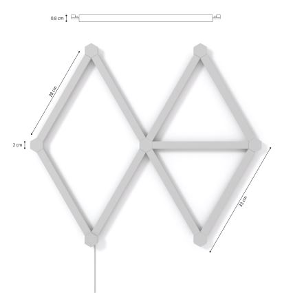 Nanoleaf - SADA 9x LED RGBW Stmievateľná lišta LINES LED/2W/230V 1200-6000K Wi-Fi