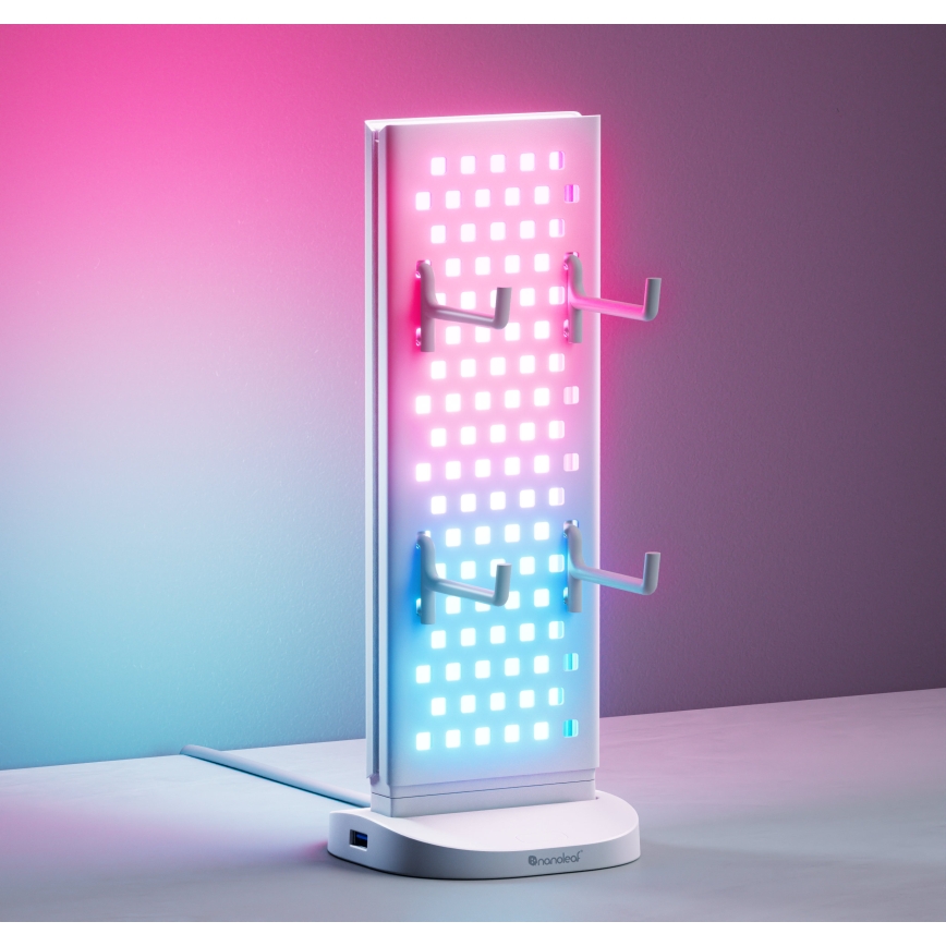 Nanoleaf - LED RGBIC Stmievateľná nabíjacia stolná stanica 3 v 1 5V 2700-6500K čierna