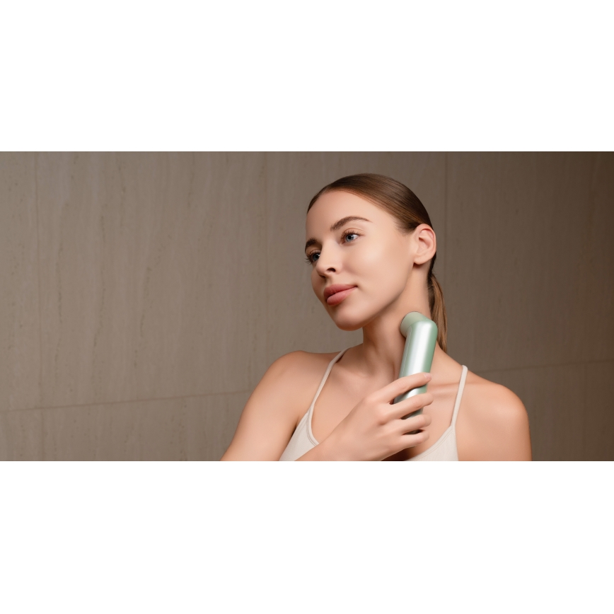 Nanoleaf - LED ultrazvukový prístroj na omladenie pokožky 6v1 5W/2500 mAh mintová