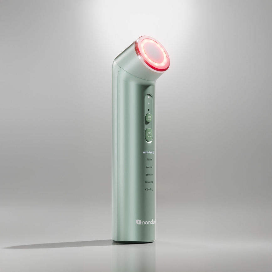 Nanoleaf - LED ultrazvukový prístroj na omladenie pokožky 6v1 5W/2500 mAh mintová