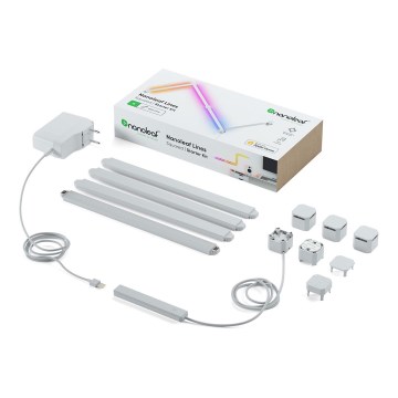 Nanoleaf - SADA 4x LED RGBW Stmievateľná lišta LINES LED/2W/230V 1200-6000K Wi-Fi + diaľkové ovládanie