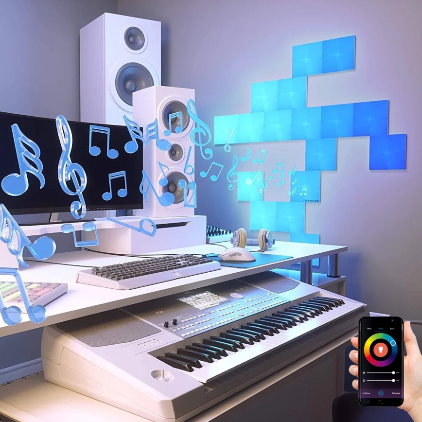 Nanoleaf - SADA 9x LED RGB Stmievateľný panel CANVAS LED/1W/230V 1200-6500K Wi-Fi