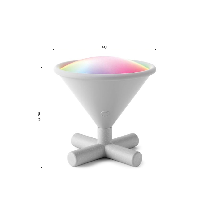 Nanoleaf - LED RGBW Stmievateľná nabíjacia stolná lampa UMBRA CONO LED/2,4W/5V 2700-6500K 2530 mAh šedá