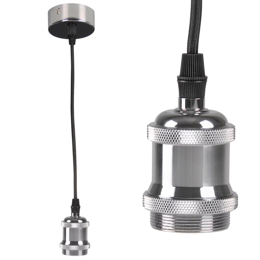 Napájací kábel 1xE27/20W/230V lesklý chróm