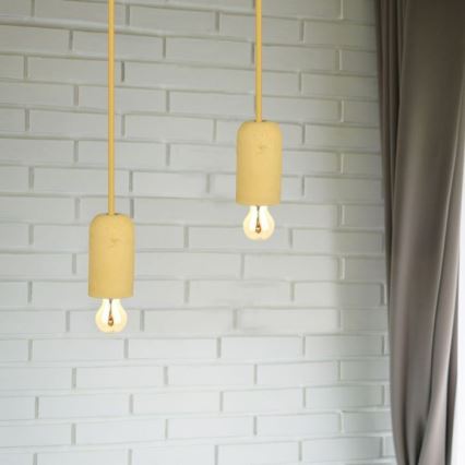 Napájací kábel 1xE27/60W/230V betón/béžová