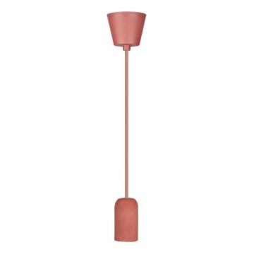 Napájací kábel 1xE27/60W/230V betón/červená