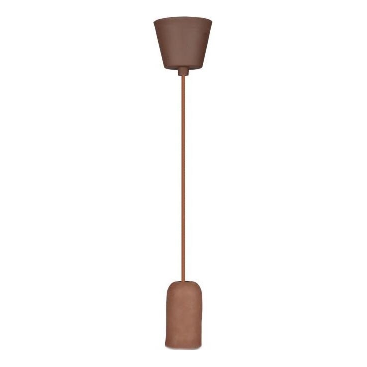 Napájací kábel 1xE27/60W/230V betón/hnedá