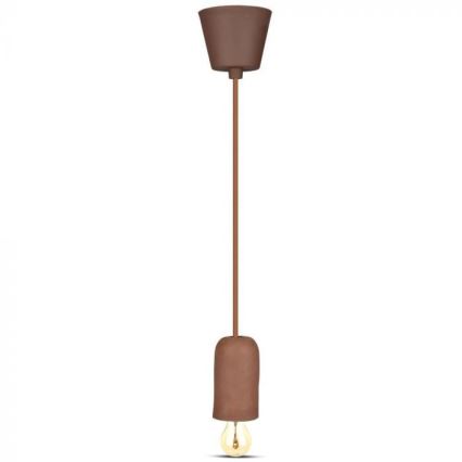 Napájací kábel 1xE27/60W/230V betón/hnedá