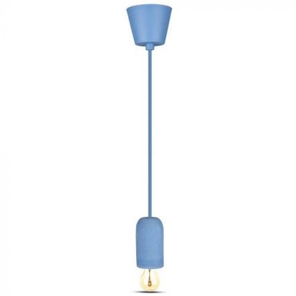 Napájací kábel 1xE27/60W/230V betón/modrá